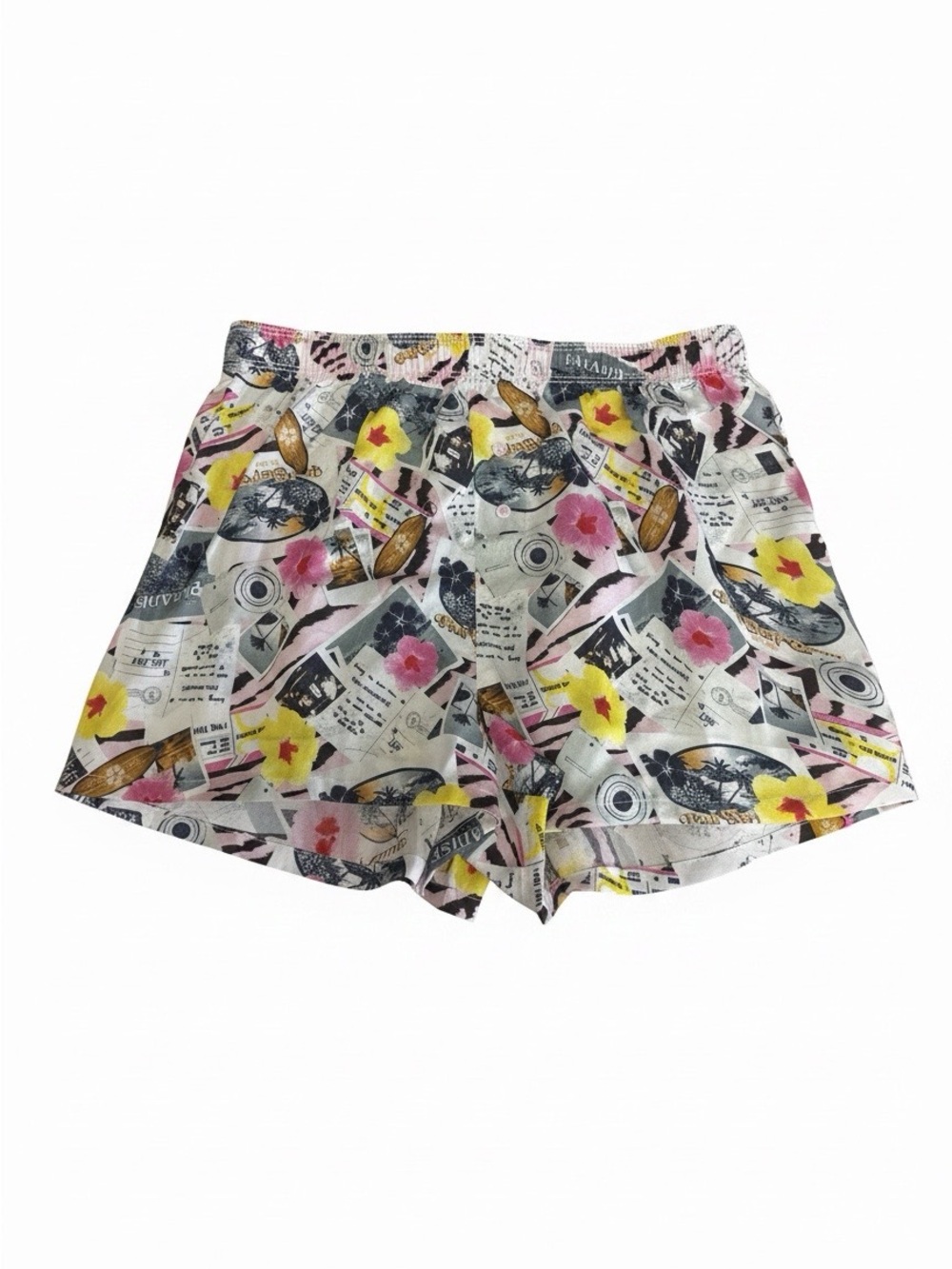 PINK Victoria's Secret White Floral & Graphic Athletic Shorts